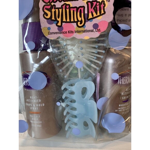 VTG y2k 2000s ThermaSilk heat KIT shape hold spray flexible Shampoo Conair Brush - Picture 4 of 9